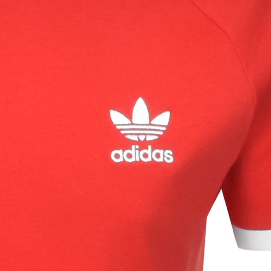 Alternative Image for Productadidas Originals 3 Stripe T Shirt Red3